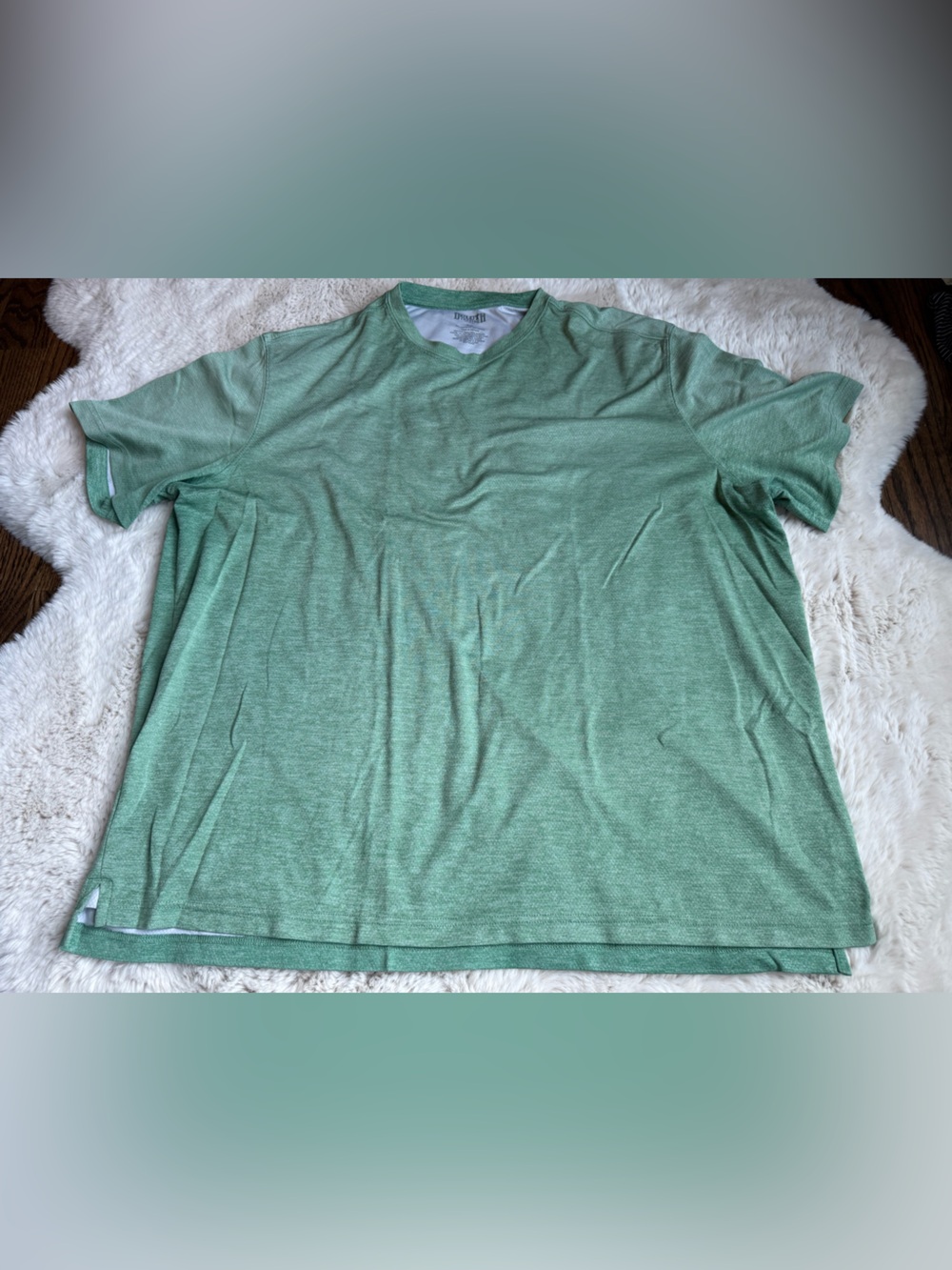 Duluth Trading Co Heathered Mint Green Short Sleeve Performance Tee